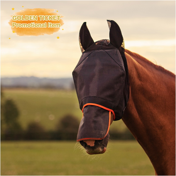 Equilibrium Field Relief Max Fly Mask - Black / Red